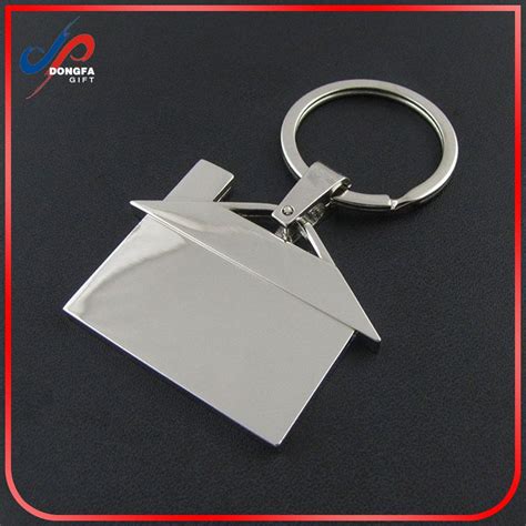 cheap metal house shaped keychains|custom house key chains.